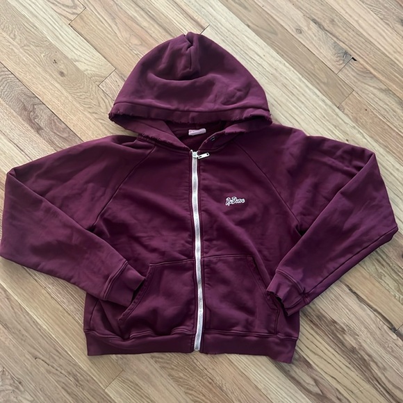 NWOT Redone Chain Stitch Distressed Hoodie Size Large - Picture 2 of 9